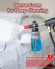 DANCINGBOAR Foam Cannon for Pressure Washer with 1/4″ Quick Connector, Gray