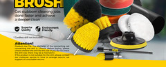 11 Piece Drill Brush Attachment Set Scouring Pads Power Scrubber