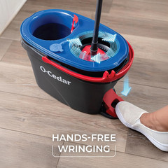O-Cedar Rinseclean Spin Mop Bucket System Clean Water Removes 99% of Bacteria