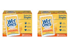 Wet Ones Hand Wipes Singles, Tropical Splash, 24 Ct – Pack of 2