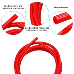 Sylvil Silicone Vacuum Tubing Hose, 10 Ft 1/4″ (6mm) Inner Diameter High Red