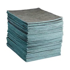 Brady Rfdp300 Sorbent Pad, 32 Gal, 16 In X 18 In, Universal, White, 100 Pk