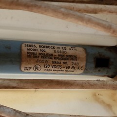VINTAGE Sears Kenmore 3 Speed Shampooer Polisher Model 100 84400 120V