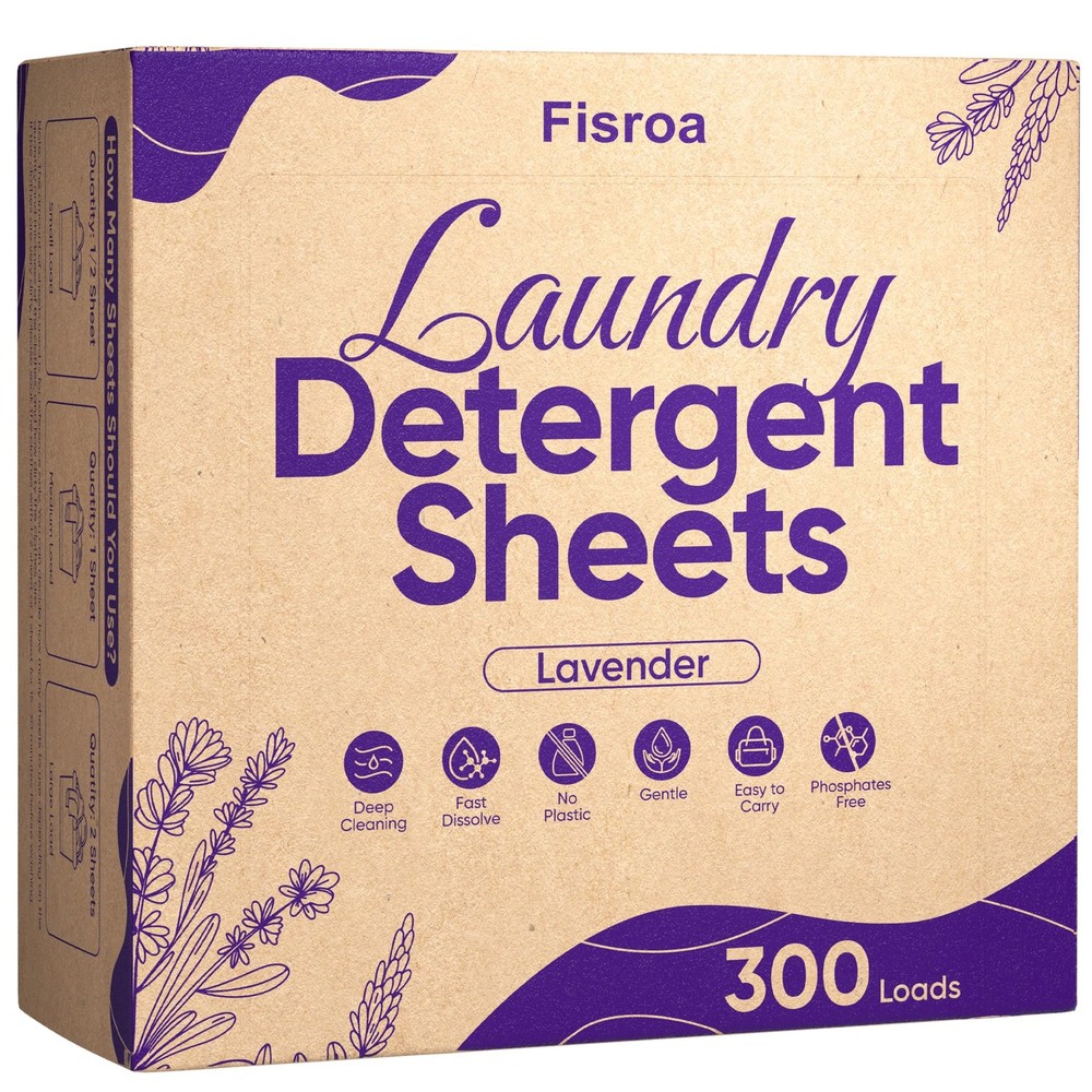 Lavender Laundry Detergent Sheets Travel 150 Count (Pack of 1),