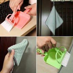 Lamoutor 3 Pack Mini Hand Broom and Dustpan Set Small Small, Color Mixing