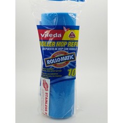 Vileda O-Cedar Roll-O-Matic 10″ Roller Mop Refill Blue Sponge Industrial NEW
