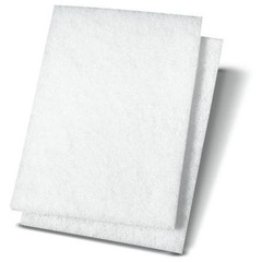 PREMIERE PADS 198 Light Duty Scour Pad, White, 6 X 9, 20/carton