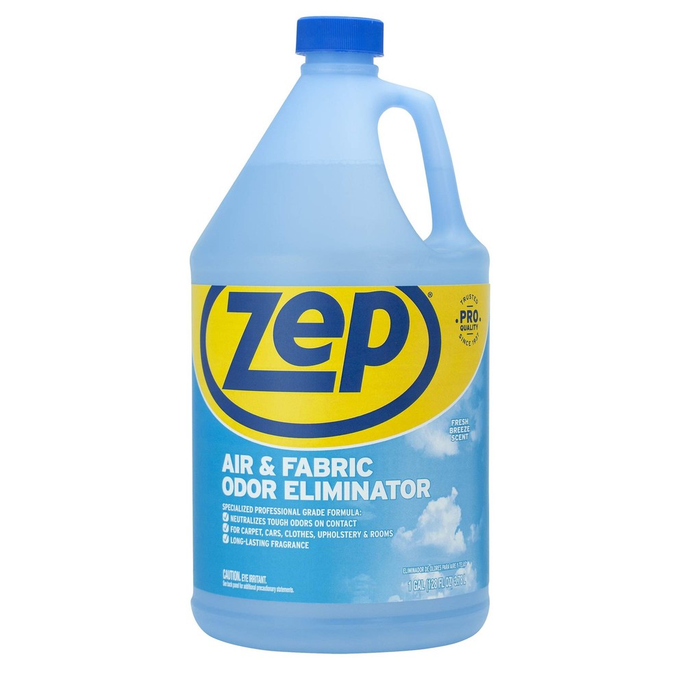 Zep Air and Fabric Odor Eliminator 128 Ounce (1 128 Fl Oz (Pack of 1), Blue