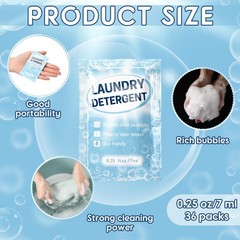 Leelosp 500 Pcs Individual Travel Laundry Detergent Bulk Travel Size Laundry