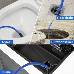 Selkie Pressure Washer Sewer Jetter Kit – 100Ft X1/4″ Hydro 100FT, Blue-100ft