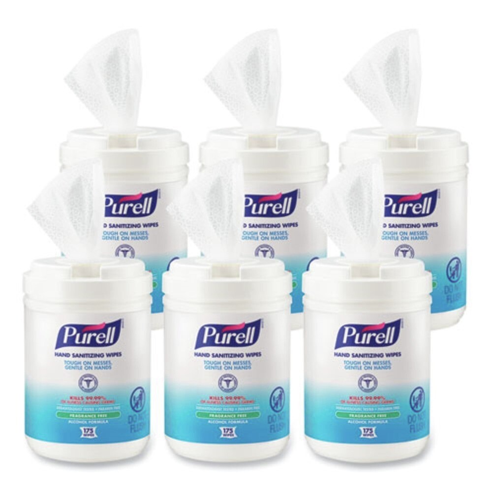 PURELL 903106 6″ x 7″ Hand Sanitizing Wipes Alcohol Formula – WHT, (6/CT) New
