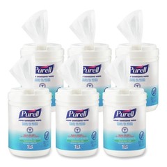 PURELL 903106 6″ x 7″ Hand Sanitizing Wipes Alcohol Formula – WHT, (6/CT) New