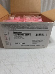 12 Pack Deodorizing Urinal Blocks Pink Cherry Scent 4oz
