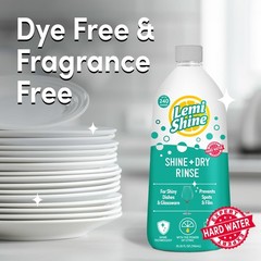 Lemi Shine and Dry Natural Dishwasher Rinse 25 Fl Oz (Pack of 1), White