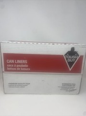 Tough Guy Recycled Trash Can Liner 40-45 Gallon. Clear Box of 100 31DK43 40”x46”