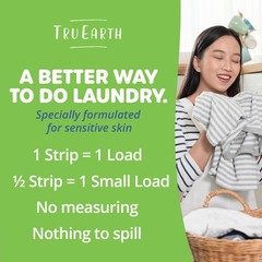 Tru Earth Eco-Strip Laundry Detergent Sheets, Unscented – 768 Loads (384 Sheets)
