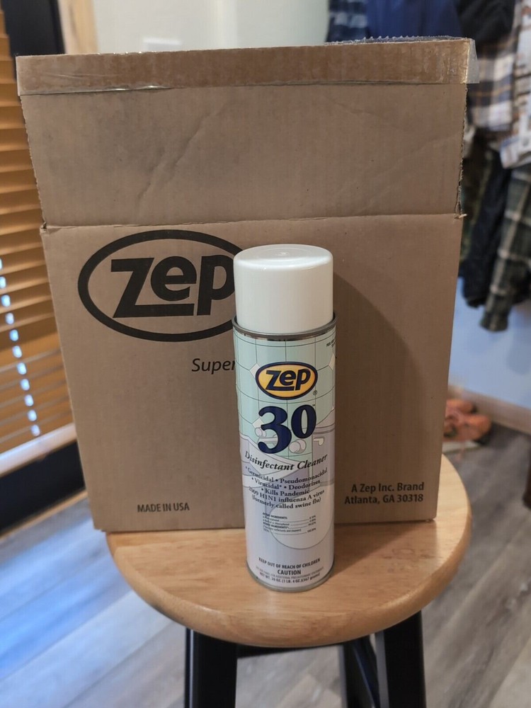 Lot of 6 Zep 30 Disinfectant Cleaner 20 oz Aerosal Can