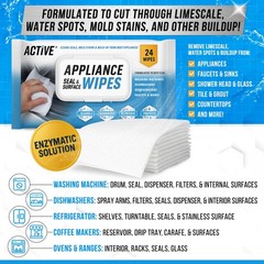 ACTIVE Home Appliance Surface Cleaner Wipes Heavy 1 Count (Pack of 24), White