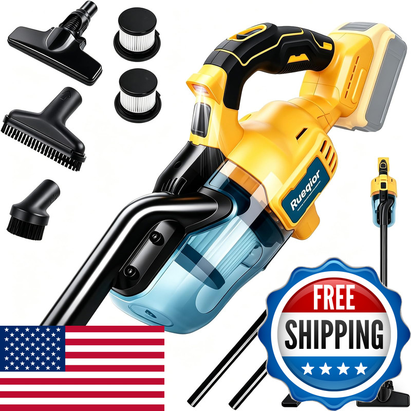 Rueqior Cordless Vacuum Compatible Dewalt 20V Battery 5 In 1 Handheld Electric