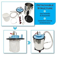 30L Pneumatic Industrial Wet Dry Vacuum Cleaner Iron Chip & Oil Suction Machine