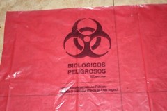 252 Bio Hazard Infectious Waste 24 x 23 Red Disposable Bag, 8-10 Gallon,