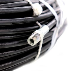 Schieffer 4800 PSI 1/8″ x 200′ Thermoplastic Sewer Jetter Hose MPT 1/4 1/8 Solid