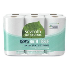 Seventh Generation 13733PK 100% Recycled Bathroom Tissue – White (12 RL/PK) New