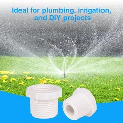 16 Pcs 3/4 Inch Male Thread to 1/2 Female PVC Inch, White