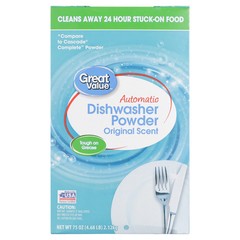 3-Pack Great Value Original Scent Dishwasher Powder, 75 oz Each