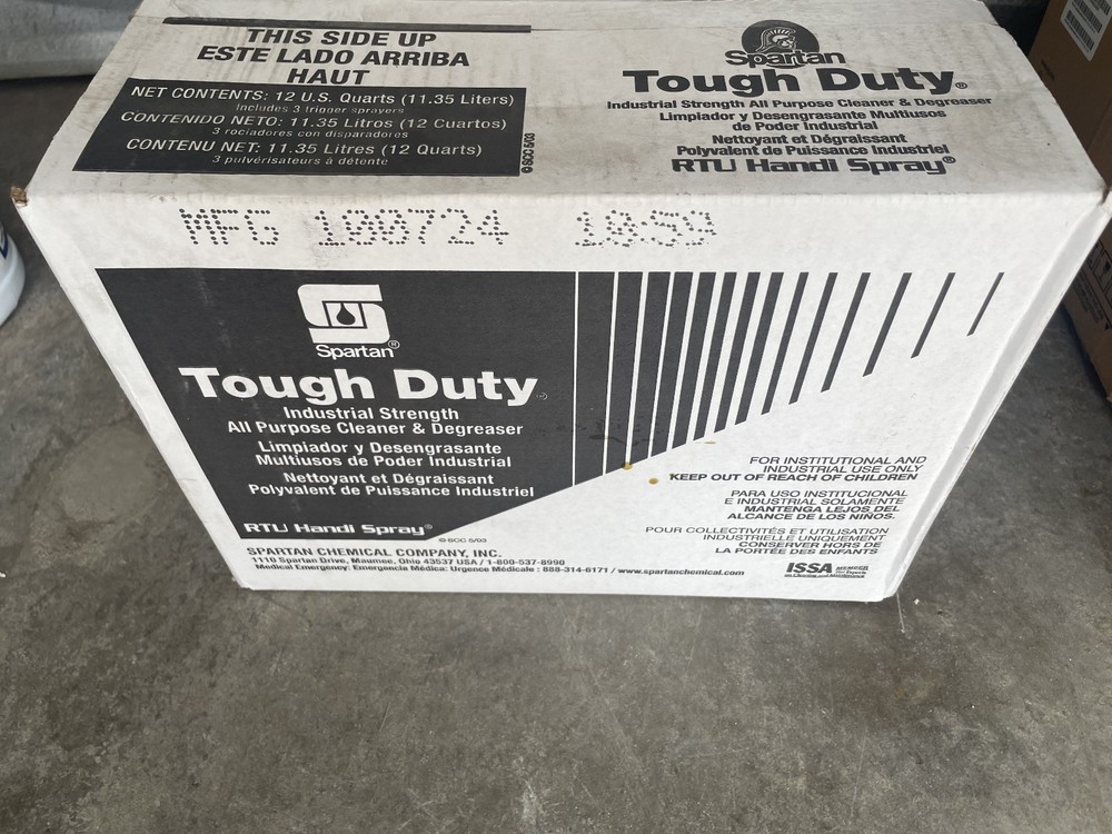 Spartan Tough Duty Degreaser 1 Quart 12 Per Case Floral Scent