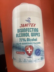Janitex Disinfecting Alcohol Wipes 75% Alcohol Alcohol Wipes 80 Count