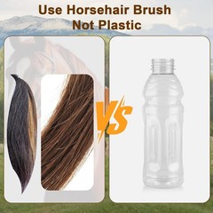 Professional 100% Horsehair Shoe Brush Premium Soft Horsehair Dauber Applicators