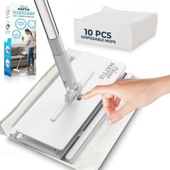 CleanMattix – FlexiClamp Sweep & Mop Kit – Compatible with Swiffer White