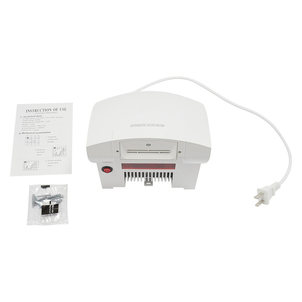 1200W Hand Dryer Commercial Electric Automatic Sensor Handy Bathroom Restroom