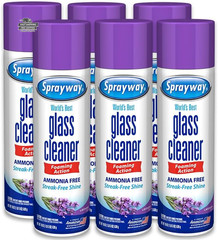 Sprayway Glass Cleaner Lavender Foaming Aerosol 19oz Pack of 6
