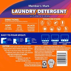 Member’s Mark Liquid Laundry Detergent, Fresh Scent, 127 Loads, 196 Fluid Ounce