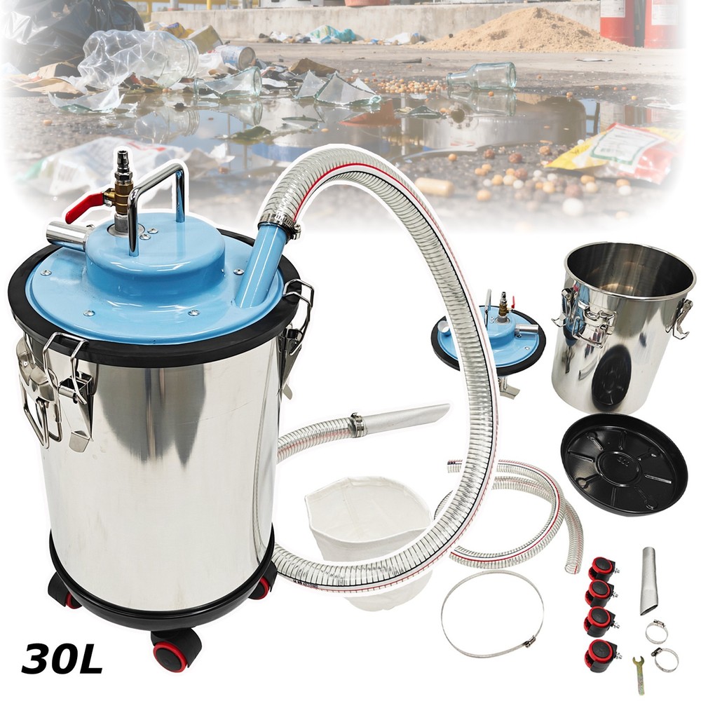 30L Pneumatic Vacuum Industrial Cleaner Iron Chip and Oil Absorber Collecter