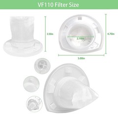 4 Pack Replacement Filter for Black & Decker Cordless Vacuum CHV1410L,CHV9610