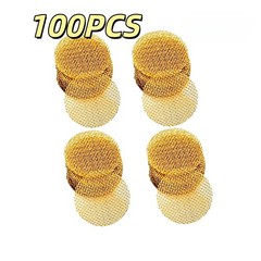 200 Pcs Pipe Screens, 100 Brass Screens And 100 3/4-inch, Golden