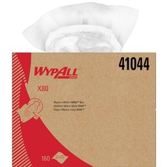 Wypall 41044 Wypall Power Clean X80 Heavy Duty Cloths (41044), Brag Box, White,