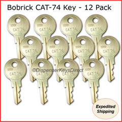 Bobrick CAT-74 Paper Towel, Toilet Tissue & Soap Dispenser Key (12/pk.)
