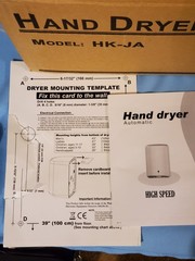 FastDry HK-JA04 (110V/120V) JETAirflow Hand Dryer; Polished Stainless Steel