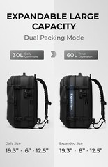 AirVault Vacuum Seal Travel Backpack 60L – Expandable Air Compression Vacuum …