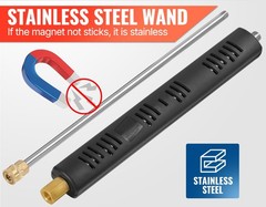 Pressure Washer Gun Wand Swivel Quick Connect High Pressure Washer Tool Black