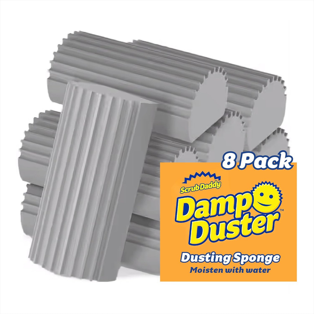 Damp Duster Dusting Sponges (8 Count) – Dust Remover for Household Cleaning – Du