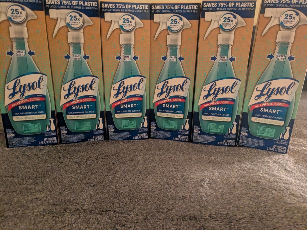(6) Lysol® Fresh Waterfall Scent Multi Purpose Cleaner Refill Bottle Concentrate