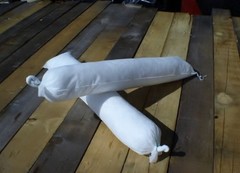 2 SOCK bilge Absorbant tubular oil pad pillow Fuel Petroleum chemical 3″X7″X5″