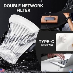 High-Power Car Vacuum Cleaner – 20000 Pa 4-in-1, 6000 mAh USB-C Rechargeable