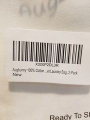Augbunny Canvas Travel Bag Set Laundry Storage 100 % Cotton 2-Pack