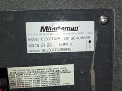 Minuteman 260/320 Large 26″ High Capacity Cordless Battery Power Floor Scrubber